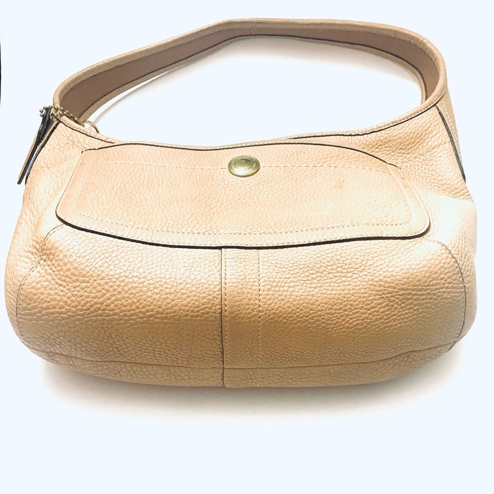 COACH Ergo Natural Tan Pebble Grain Leather Hobo Bag Vintage 11612 - Picture 10 of 13